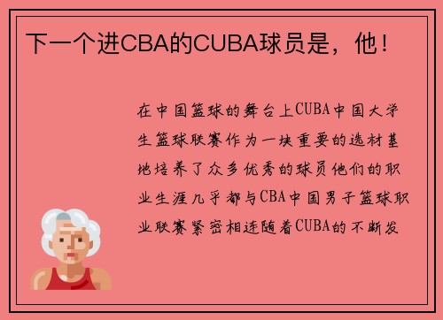 下一个进CBA的CUBA球员是，他！